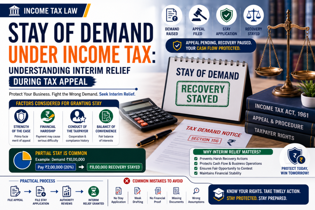 Stay of Demand Under Income Tax: Understanding Interim Relief During Tax Appeal