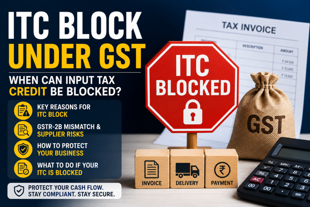 ITC Block Under GST: When Can Input Tax Credit Be Blocked?